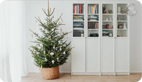 nowoczesna choinka w stylu total look